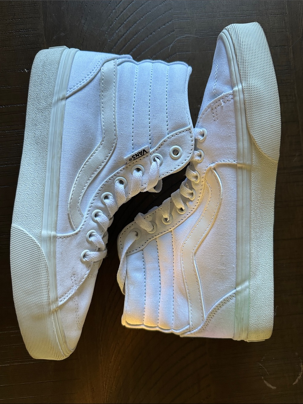 Vans White High-Top Platform Canvas Sneakers